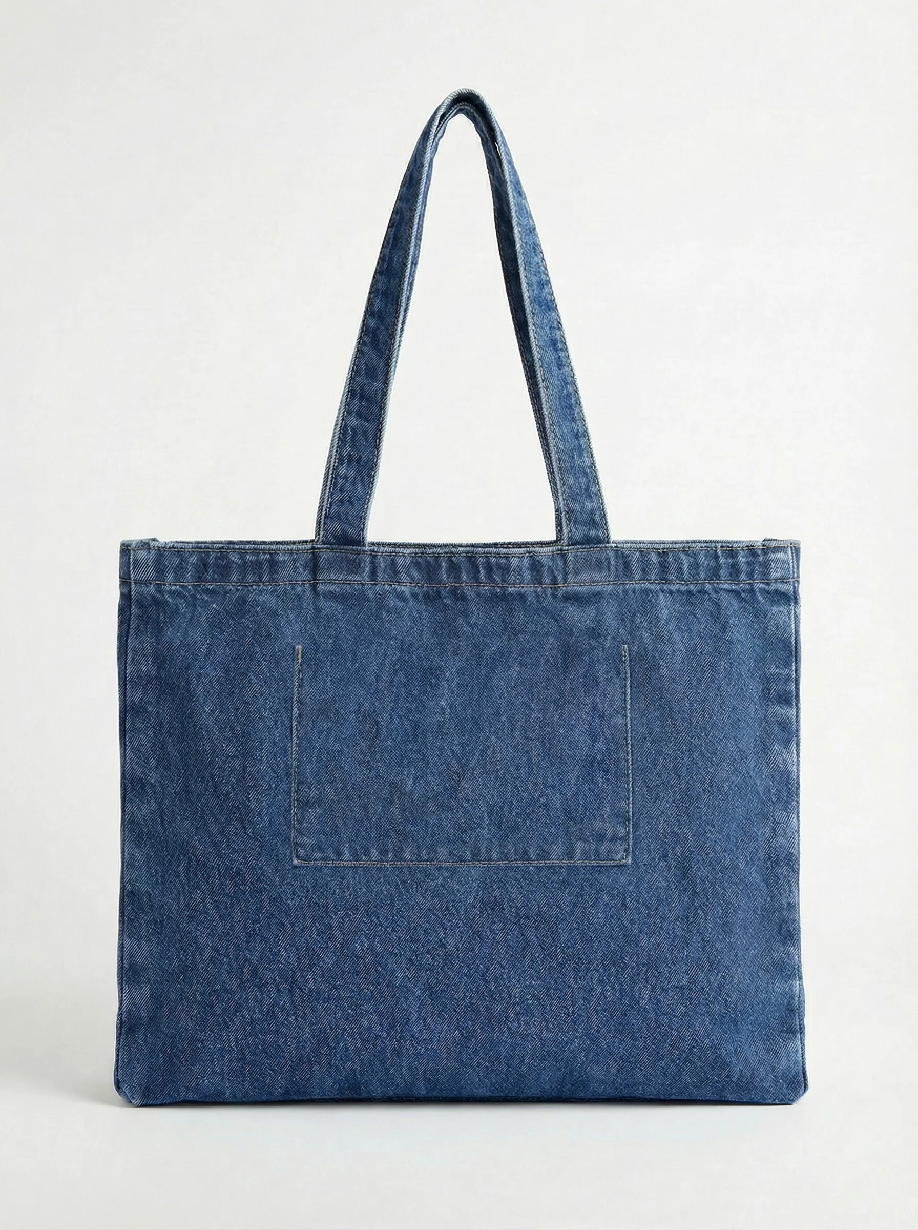 Denim Tote Bag - Medium Blue - Image 3