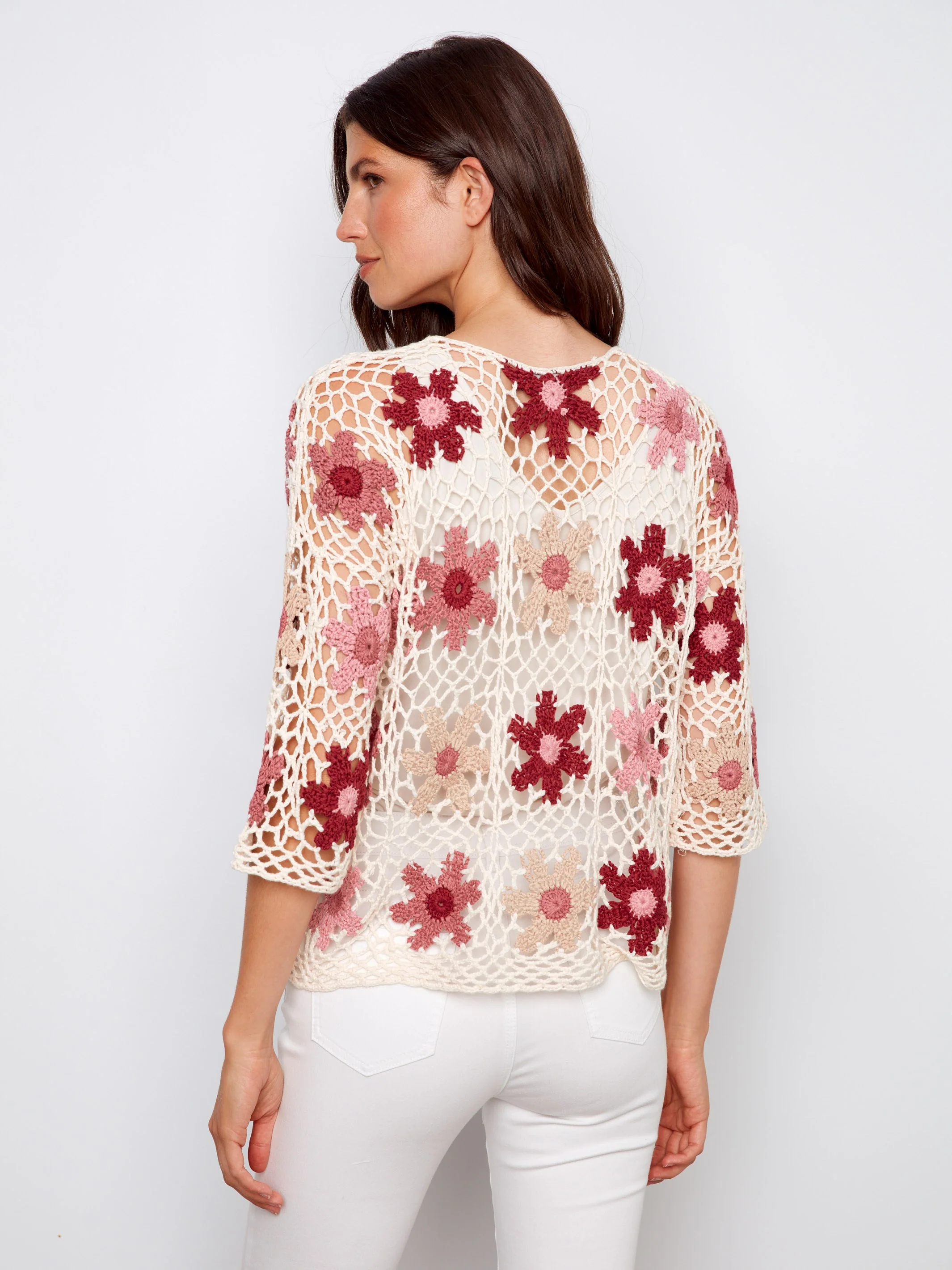 Floral Hand-Crochet Top - Carnation - Image 4