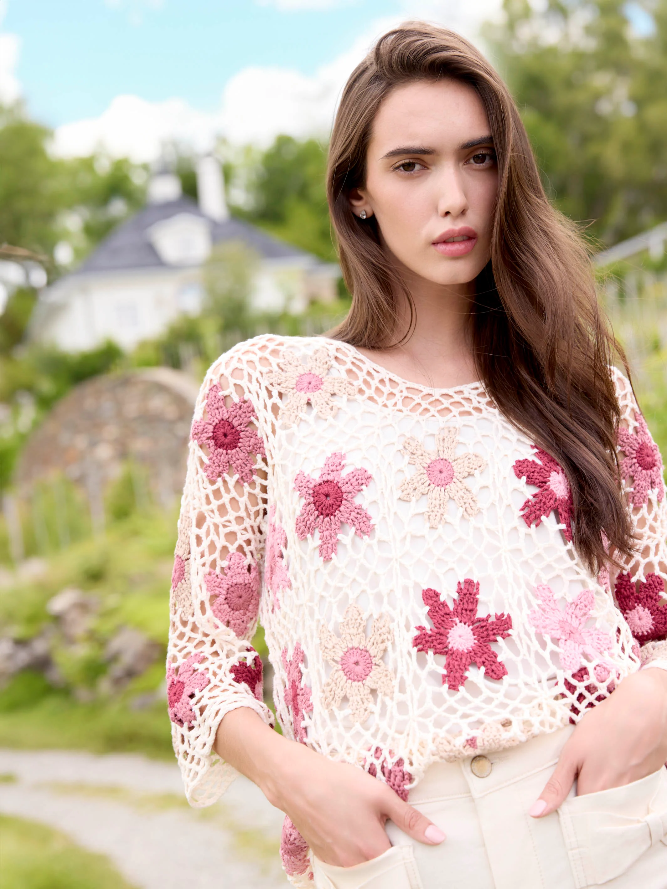 Floral Hand-Crochet Top - Carnation - Image 7