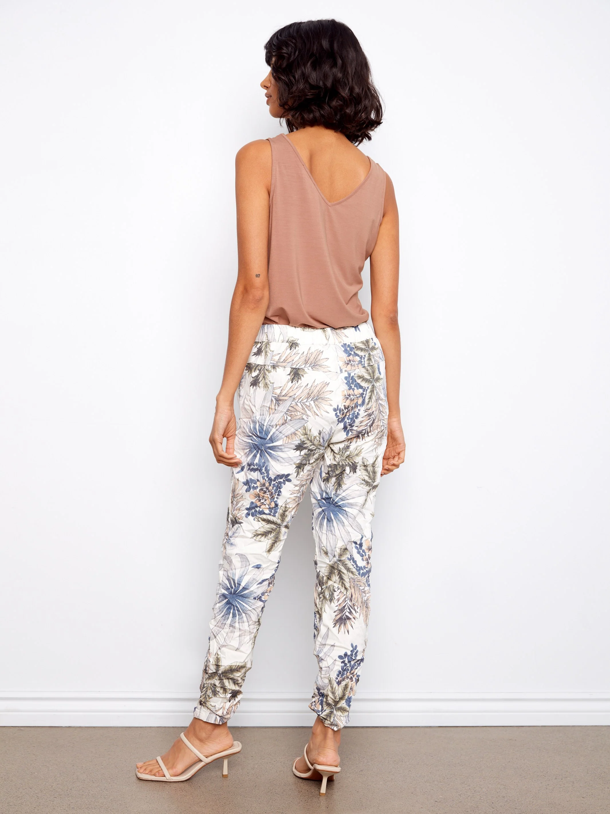 Printed Crinkle Jogger Pants - Hawaii - Image 5