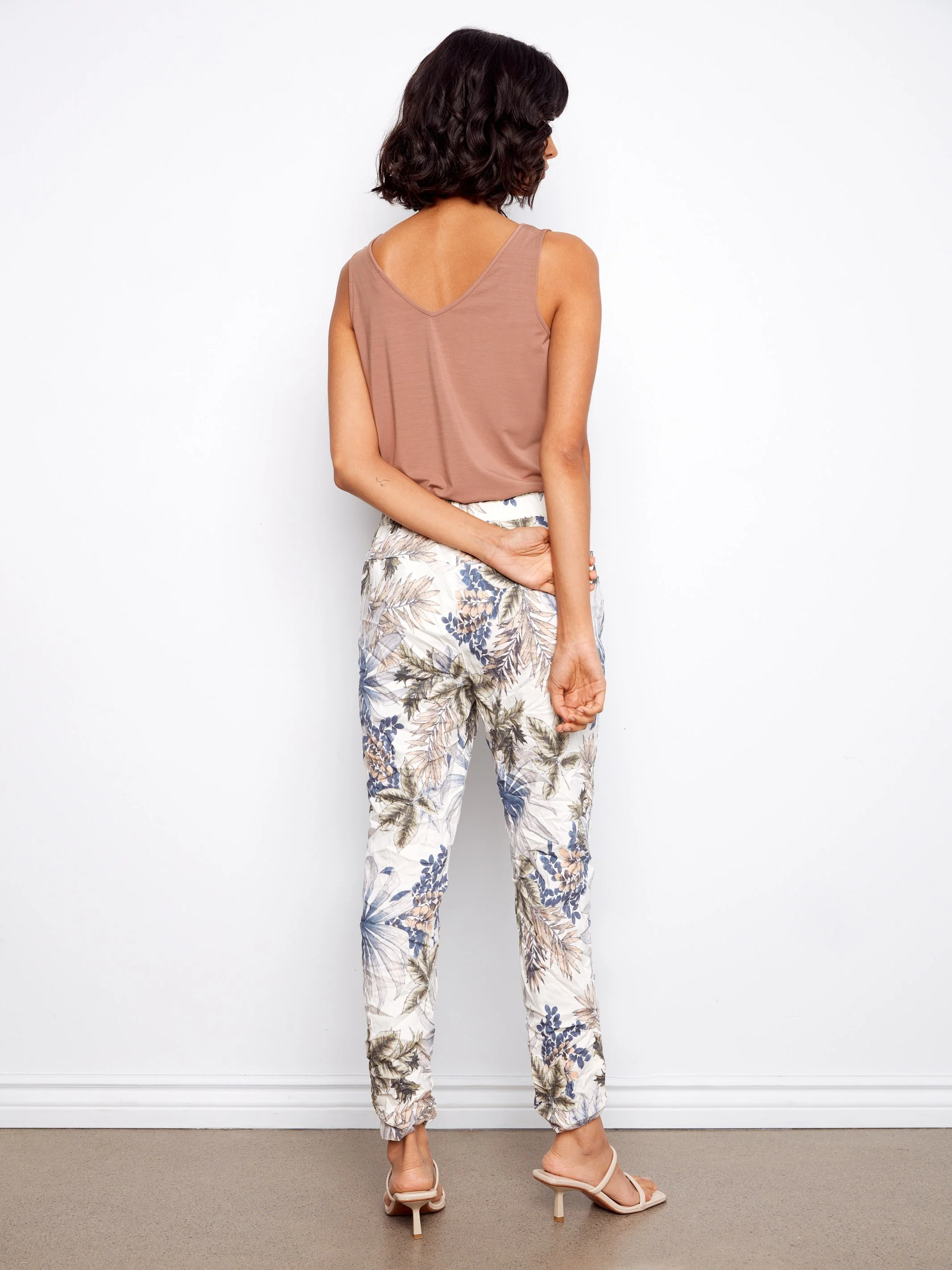 Printed Crinkle Jogger Pants - Hawaii - Image 6