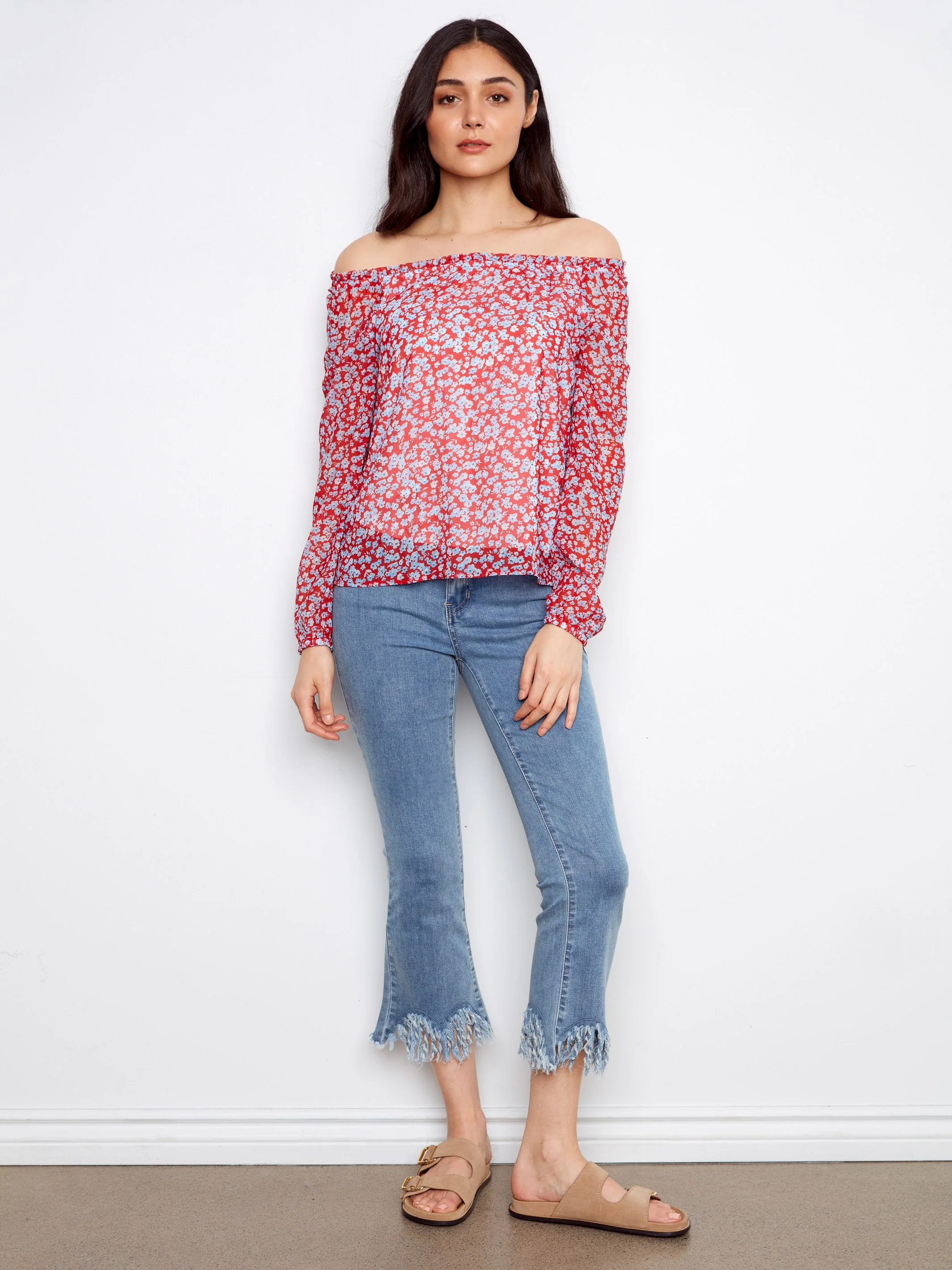 Printed Off-Shoulder Blouse - Dixie - Image 2