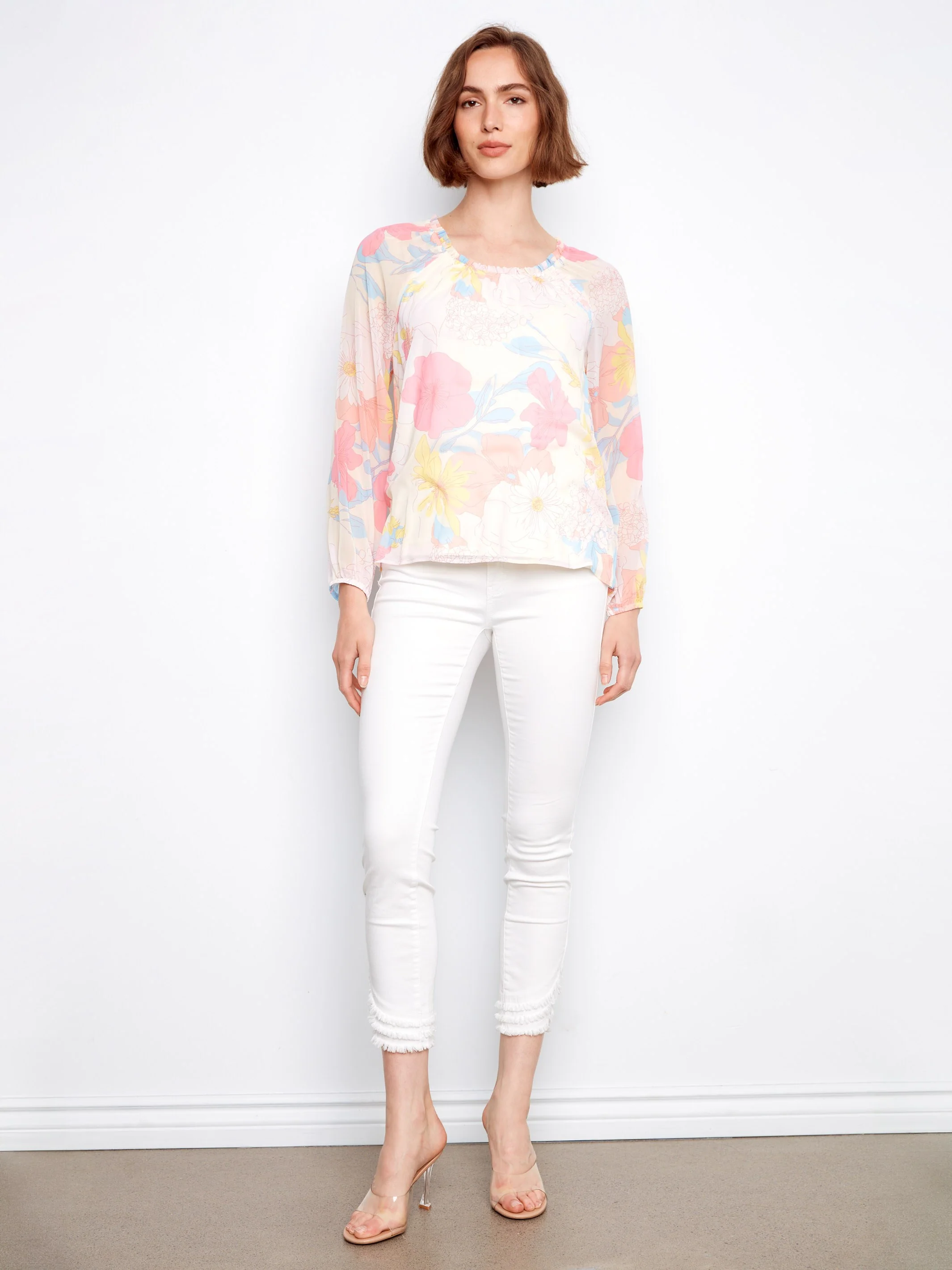 Printed Off-Shoulder Blouse - Romantic - Image 3