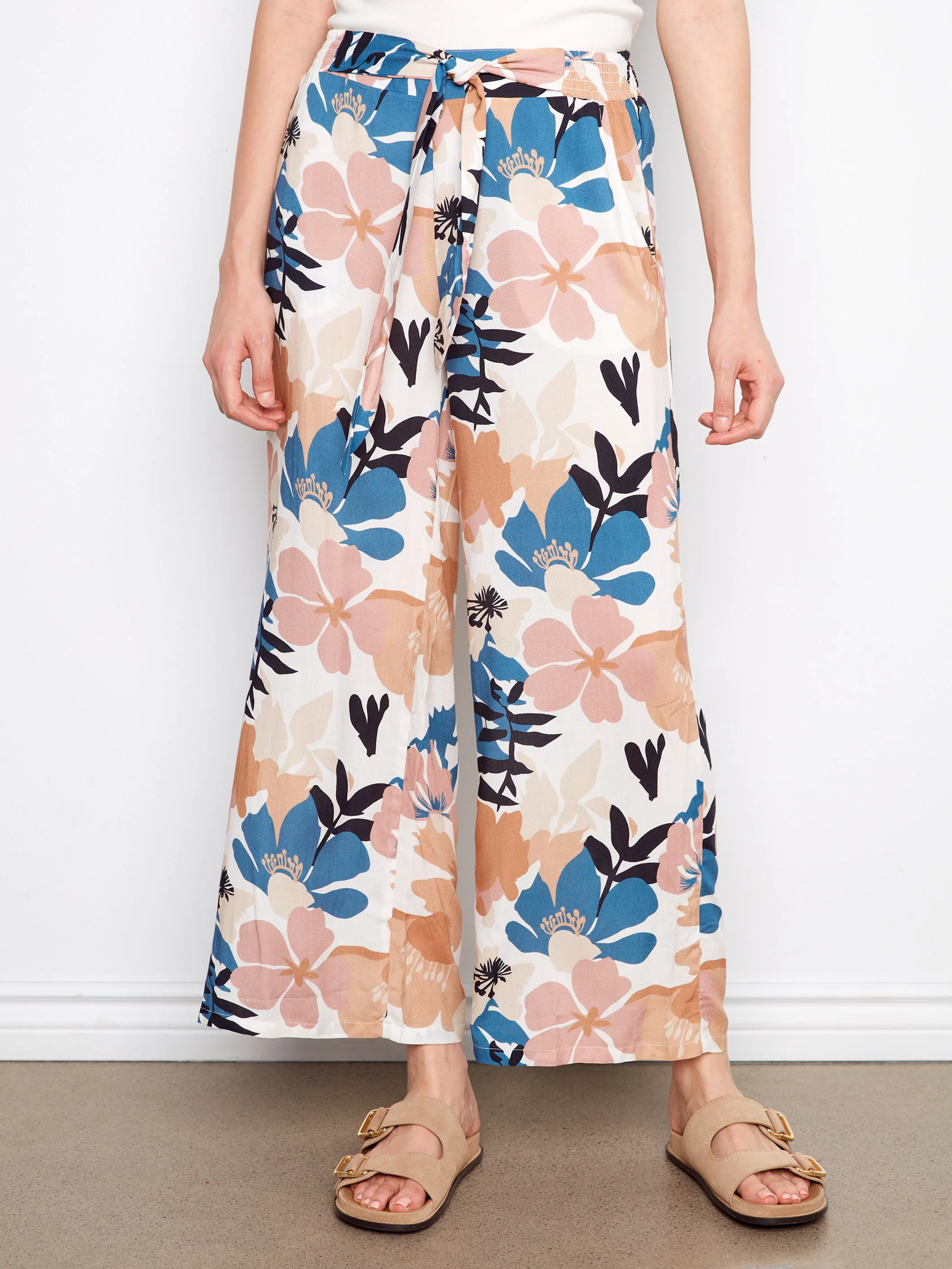 Printed Wide Leg Pants - Floralis - Image 2