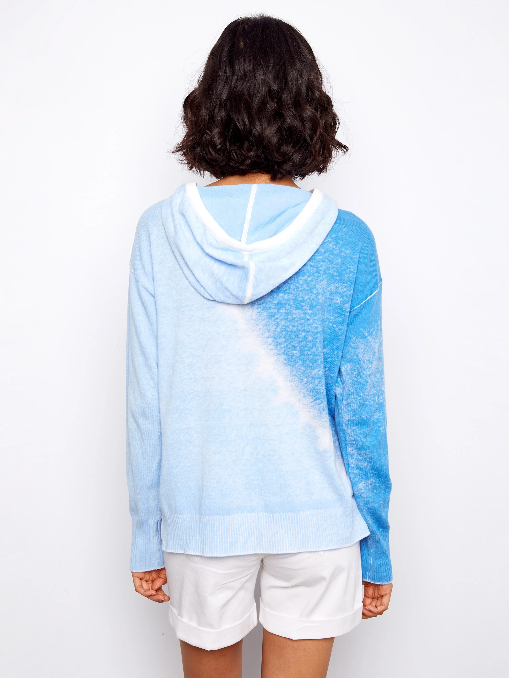 Reverse Print Hoodie Sweater - Cloud - Image 5